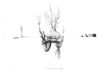 Drawing titled "Roots" by Mkarahan, Original Artwork