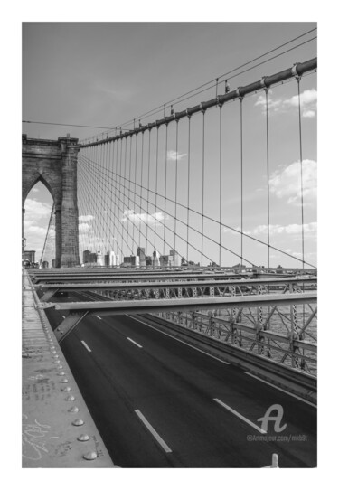 Photographie intitulée "Brooklyn Bridge #1" par Michaël B. (mkb_9t), Œuvre d'art originale, Photographie numérique