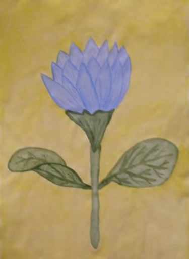 Painting titled "Lotus And Prosperity" by Manish Khara, Original Artwork, Oil
