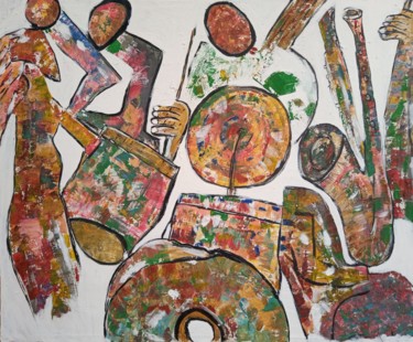 Pittura intitolato "Jazz painting, Extr…" da Jafeth Moiane, Opera d'arte originale, Acrilico