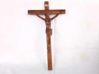 Skulptur mit dem Titel "Jesus Christ,Jesus…" von Jafeth Moiane, Original-Kunstwerk, Holz
