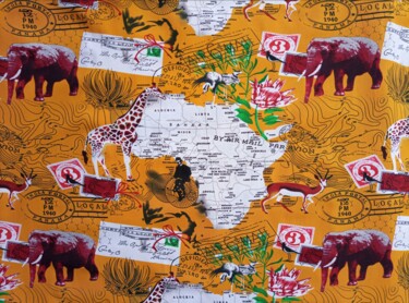 Digital Arts titled "Map of Africa, anim…" by Jafeth Moiane, Original Artwork, Digital Painting