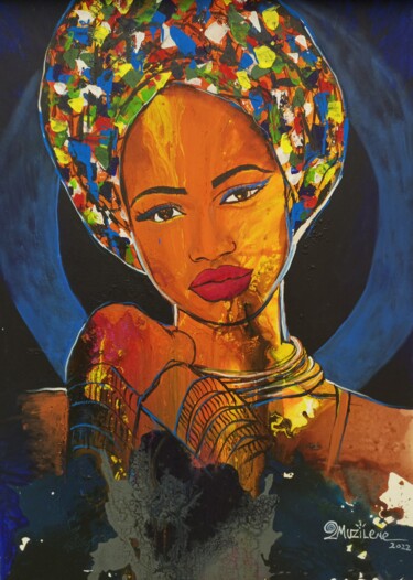 Pittura intitolato "Dream woman" da Jafeth Moiane, Opera d'arte originale, Acrilico