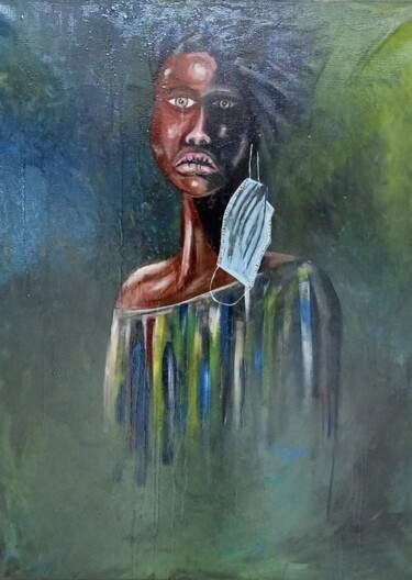 Painting titled "Untitled II" by Jafeth Moiane, Original Artwork, Acrylic