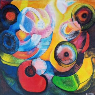 Malerei mit dem Titel "Sun the source of l…" von Jafeth Moiane, Original-Kunstwerk, Acryl