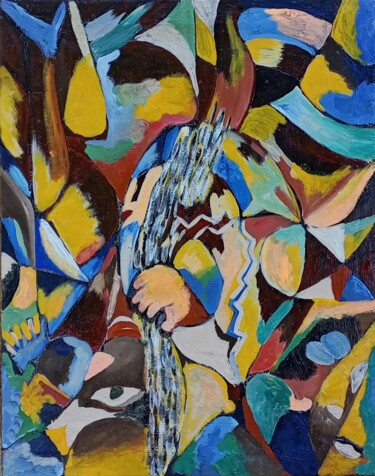 Painting titled "Confused dreams, ab…" by Jafeth Moiane, Original Artwork, Acrylic