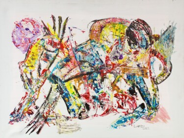 Painting titled "Fight for your fait…" by Jafeth Moiane, Original Artwork, Acrylic