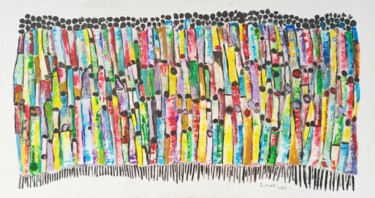 Peinture intitulée "So many people and…" par Jafeth Moiane, Œuvre d'art originale, Acrylique