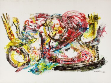 Malerei mit dem Titel "Show me love painti…" von Jafeth Moiane, Original-Kunstwerk, Acryl