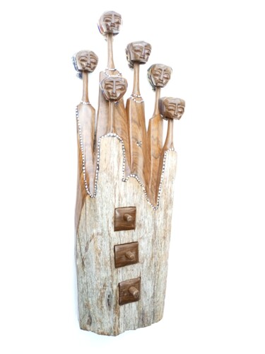 Sculpture intitulée "Mozambique art, Art…" par Jafeth Moiane, Œuvre d'art originale, Bois