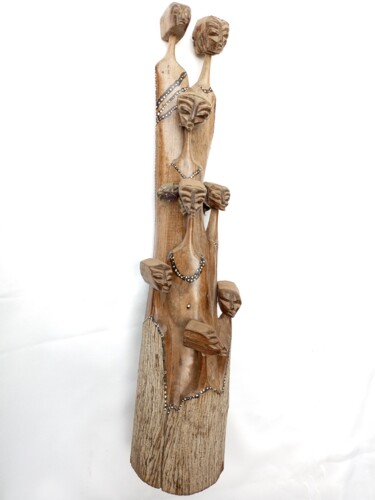 Скульптура под названием "Mozambique art, Afr…" - Jafeth Moiane, Подлинное произведение искусства, Дерево