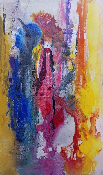 Painting titled "Abstract painting o…" by Jafeth Moiane, Original Artwork, Acrylic