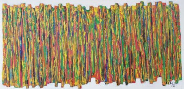 Ζωγραφική με τίτλο "Large abstract wall…" από Jafeth Moiane, Αυθεντικά έργα τέχνης, Ακρυλικό