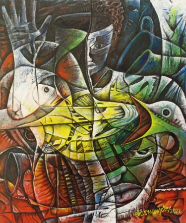 Malerei mit dem Titel "Don't kill the natu…" von Jafeth Moiane, Original-Kunstwerk, Acryl