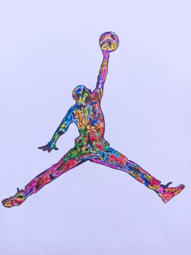 Incisioni, stampe intitolato "Michael Jordan pain…" da Jafeth Moiane, Opera d'arte originale, Stampa digitale