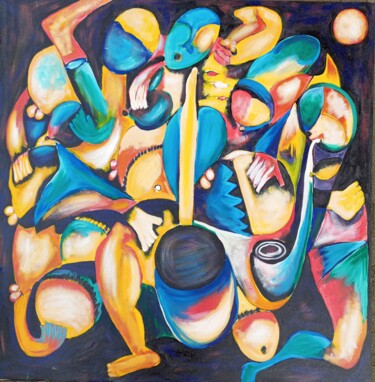Pittura intitolato "Healing power of mu…" da Jafeth Moiane, Opera d'arte originale, Acrilico