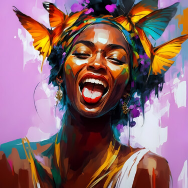 Digital Arts titled "Just a lot of joy,…" by Jafeth Moiane, Original Artwork, Digital Painting