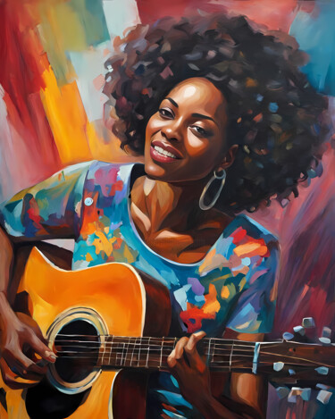Картина под названием "Empowering rhythms…" - Jafeth Moiane, Подлинное произведение искусства, Акрил