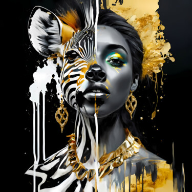 Digital Arts titled "Harmony in duality:…" by Jafeth Moiane, Original Artwork, Digital Painting