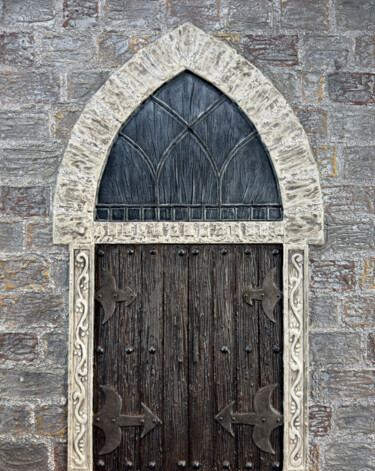 Pintura titulada "Gothic Doors" por Mk Long, Obra de arte original, Acrílico Montado en Bastidor de camilla de madera