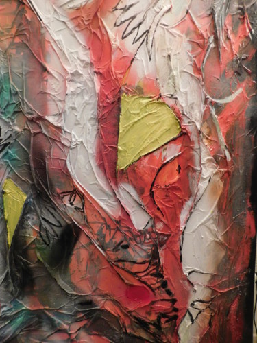 Peinture intitulée "abstraction n) dcn…" par Michel Laurent Guiet, Œuvre d'art originale, Huile