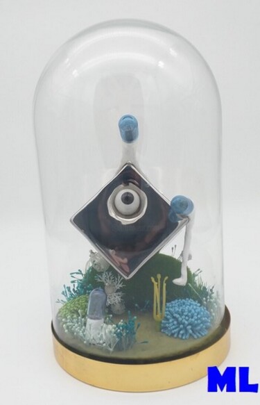 Skulptur mit dem Titel "Série 22ème dimensi…" von Ml, Original-Kunstwerk, Glas