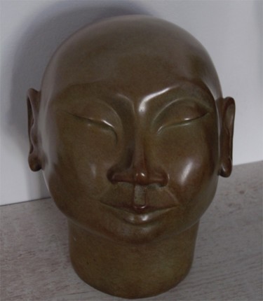 Sculpture intitulée "Little Buddha" par Michèle Lemée, Œuvre d'art originale
