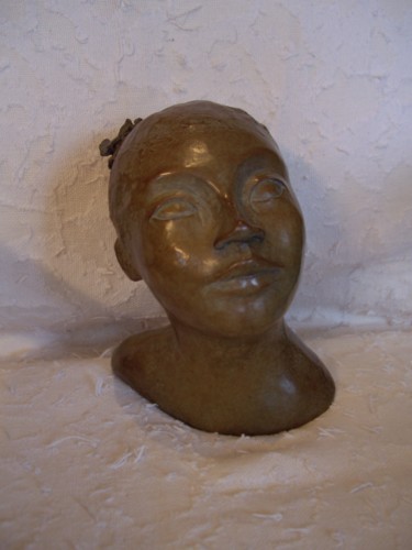Sculpture intitulée "Amandine" par Michèle Lemée, Œuvre d'art originale