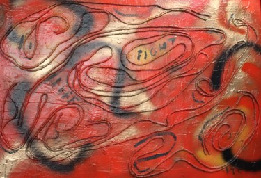Pittura intitolato "Fighting" da Mariesa Ciullo, Opera d'arte originale, Acrilico Montato su Telaio per barella in legno