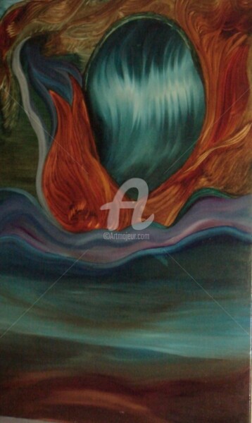 Peinture intitulée "Au-delà du rêve" par Marie-Louise Trichet, Œuvre d'art originale, Huile