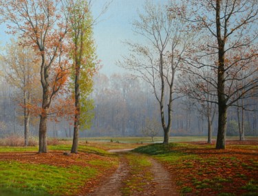 Painting titled "Magical autumn 2" by Emil Mlynarcik, Original Artwork, Oil