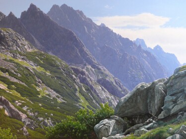 Pintura titulada "The mountain pine k…" por Emil Mlynarcik, Obra de arte original, Oleo Montado en Bastidor de camilla de ma…