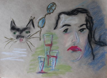 Drawing titled "Булгаков. Иллюстрац…" by Margarita Makarova, Original Artwork, Pastel