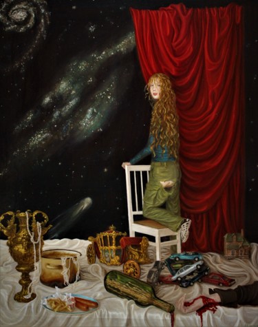 Painting titled "To the stars" by Margarita Makarova, Original Artwork, Oil