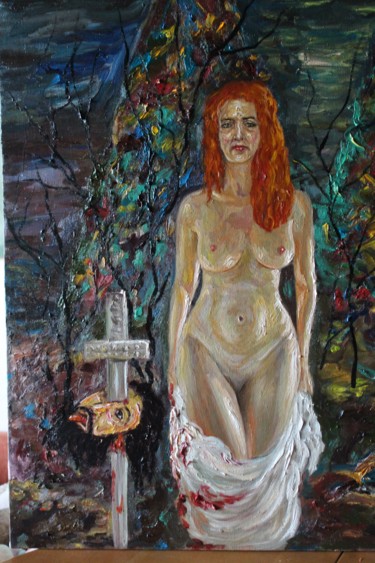 Schilderij getiteld "Judith" door Margarita Makarova, Origineel Kunstwerk, Olie