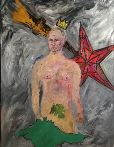 Картина под названием "Putin" - Margarita Makarova, Подлинное произведение искусства, Масло