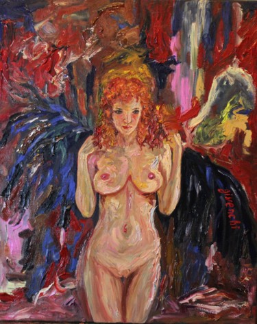Painting titled "Демон соблазна. Жив…" by Margarita Makarova, Original Artwork, Oil