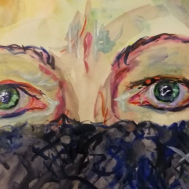 Dessin intitulée "Глаза" par Margarita Makarova, Œuvre d'art originale, Autre
