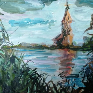 Рисунок под названием "Озеро" - Margarita Makarova, Подлинное произведение искусства, Другой