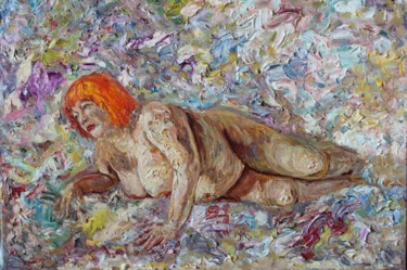 Painting titled "Даная" by Margarita Makarova, Original Artwork, Oil