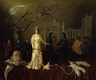 Schilderij getiteld "Princess Diana" door Margarita Makarova, Origineel Kunstwerk, Olie