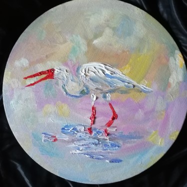 Pittura intitolato "Птица" da Margarita Makarova, Opera d'arte originale, Olio