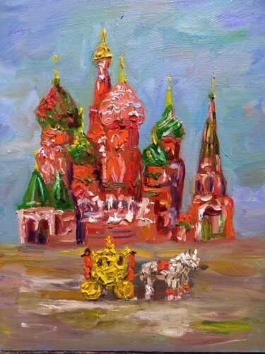 Ζωγραφική με τίτλο "Moscow1" από Margarita Makarova, Αυθεντικά έργα τέχνης, Λάδι