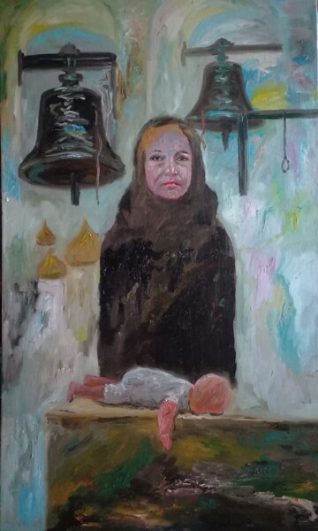 Peinture intitulée "Марина Мнишек" par Margarita Makarova, Œuvre d'art originale, Huile