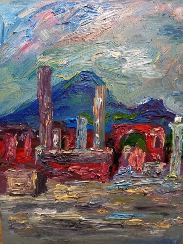 Pittura intitolato "#pompei 40x30cm #ar…" da Margarita Makarova, Opera d'arte originale, Olio