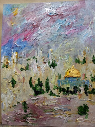 Schilderij getiteld "#alaqsa oil on canv…" door Margarita Makarova, Origineel Kunstwerk, Olie