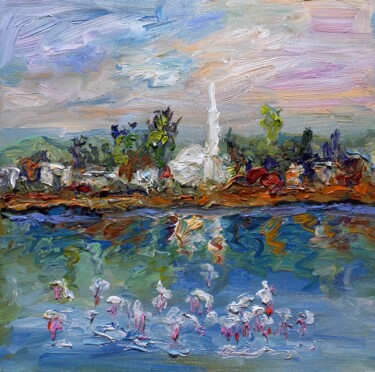 Pittura intitolato "#larnaca #oiloncanv…" da Margarita Makarova, Opera d'arte originale, Olio