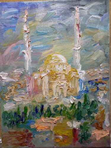 Pittura intitolato "#Baghdad #oiloncanv…" da Margarita Makarova, Opera d'arte originale, Olio