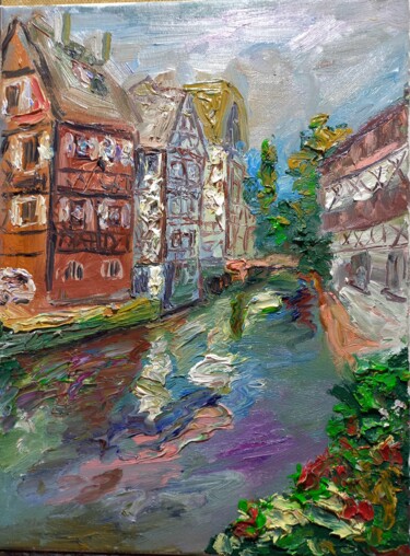 Pintura intitulada "#Strasbourg #oilonc…" por Margarita Makarova, Obras de arte originais, Óleo