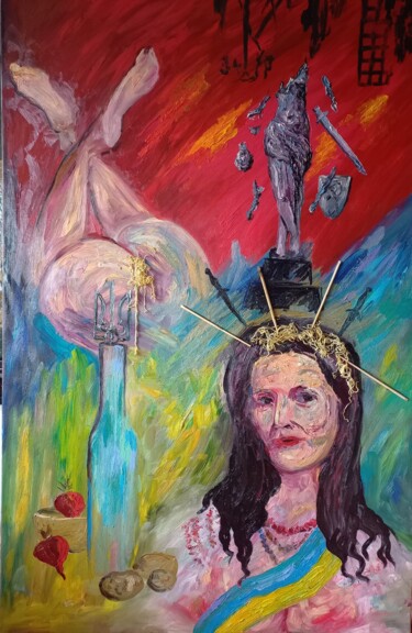 Pintura intitulada "Ukraine" por Margarita Makarova, Obras de arte originais, Óleo